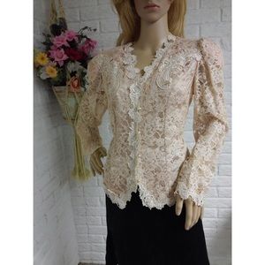 Cachet by Bari Protas Lace Blouse (Small)